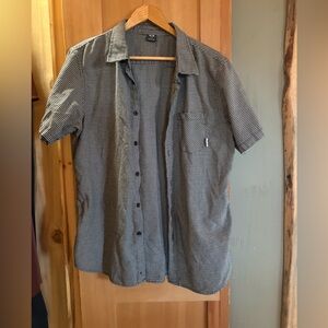 Men's Black and White Checkered Shirt